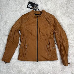 Harley Davidson Womens Pursuit Triple Vent System Leather Jacket‎ Brown Size S